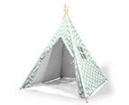 Giant Cotton Canvas Kids Teepee Wigwam Children Pretend Play Tent Indoor Outdoor Party - green