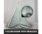 Giant Cotton Canvas Kids Teepee Wigwam Children Pretend Play Tent Indoor Outdoor Party - green