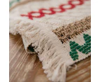 Cotton Linen Weave Table Runner with Tassels Style 2 - L