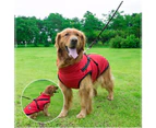 Waterproof Warm Winter Dog Harness Coat-5XL-Red