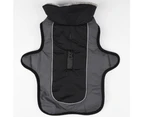 Waterproof Thick Warm Dog Coat with Reflectors-XL-Black