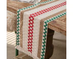 Cotton Linen Weave Table Runner with Tassels Style 2 - S