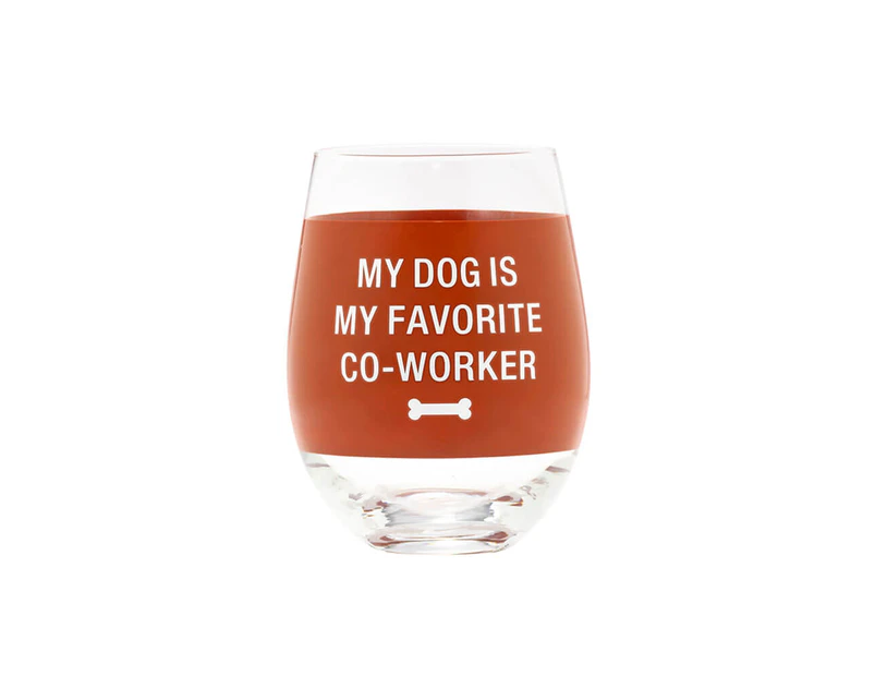 Say What - Wine Glass: My Dog is My Favourite - Novelty Drinkware