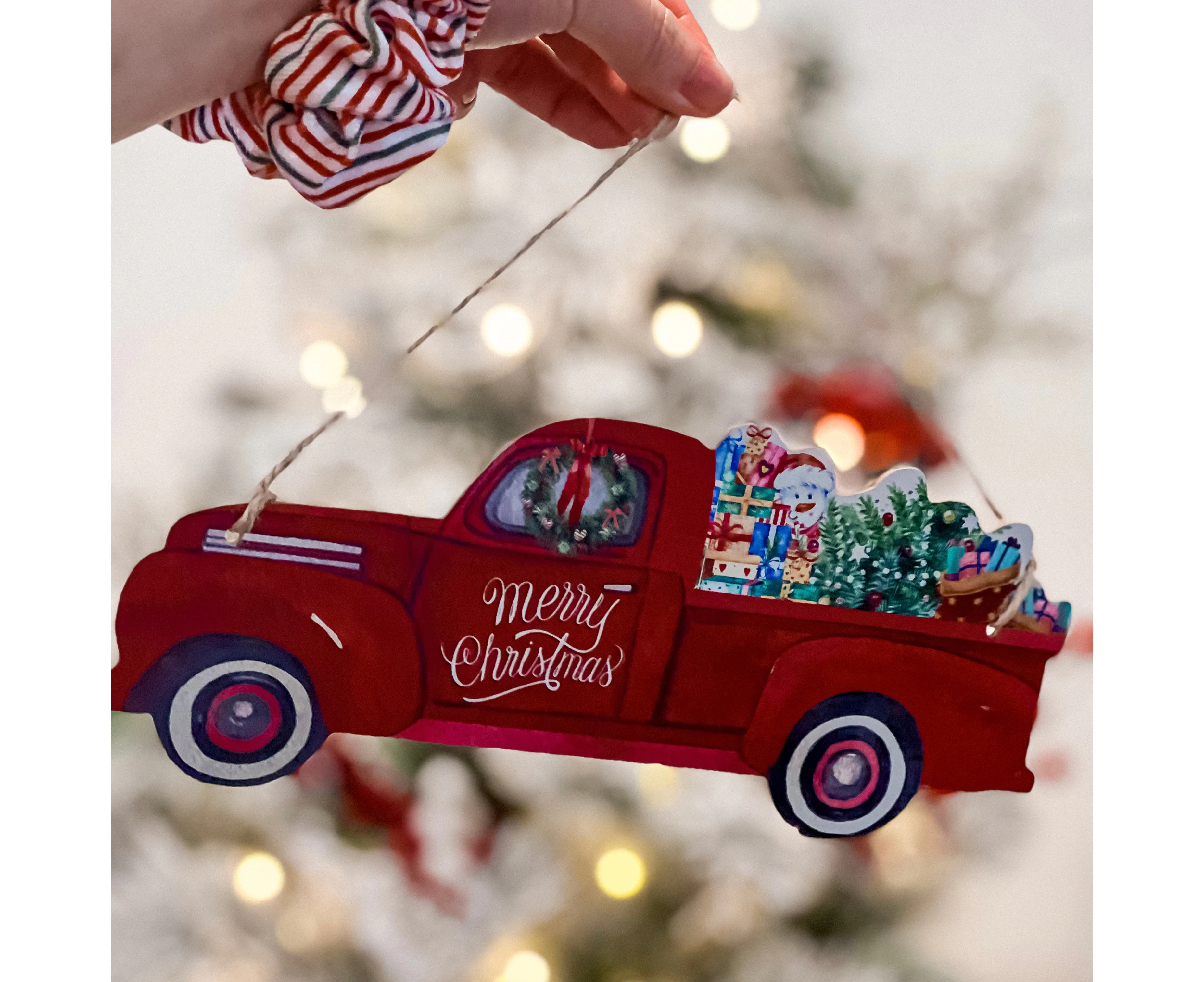 Snowman Pick up Truck Sign