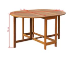 Wooden Dining Table Outdoor Garden Patio Balcony Folding Drop Leaf Furniture