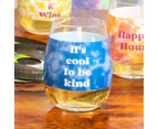 Blurred - Tie Dye Wine Glass: Cool To Be Kind - Glass - Novelty Drinkware