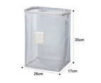 Wall-mounted Laundry Basket Folding Nylon Mesh Dirty Clothes Organizer Storage Gray