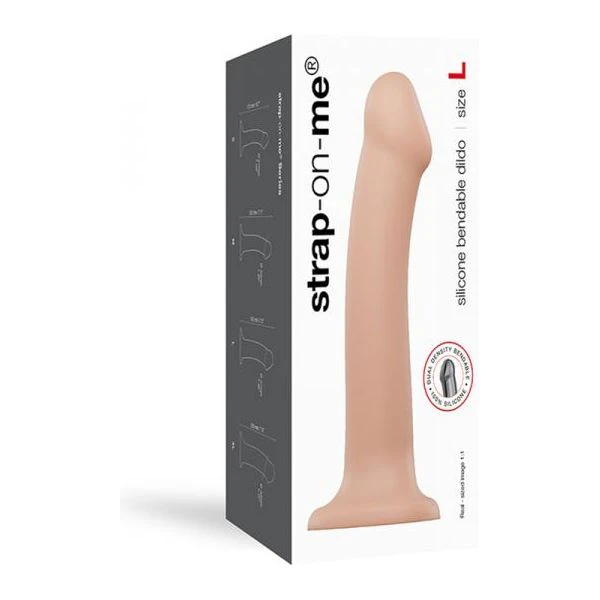 Strap On Me Semi Realistic Dual Density Bendable Dildo Vanilla Size L