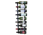 Wall Mounted Wine Rack - Label View 9 Bottle