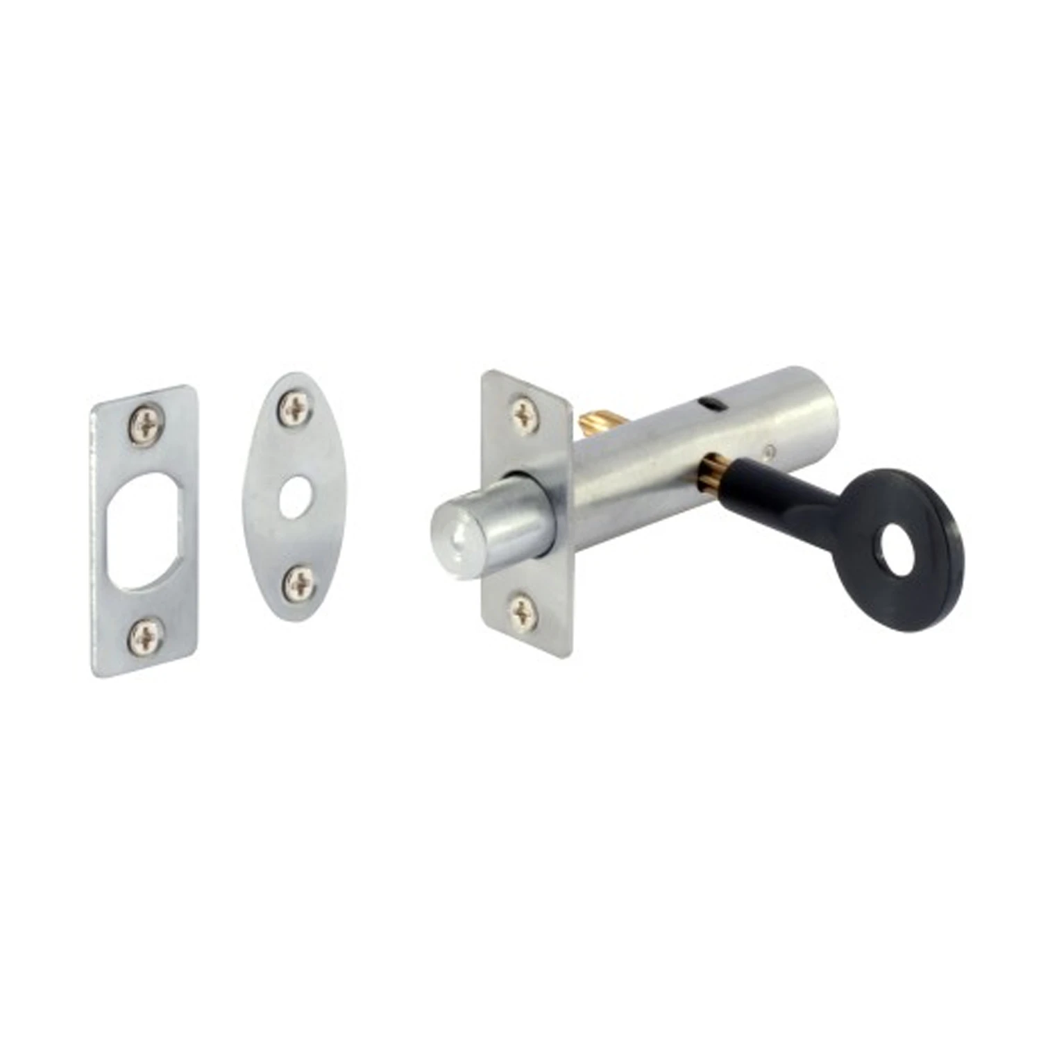 Gainsborough Door Security Bolt 32mm Backset Satin Chrome 444SCC