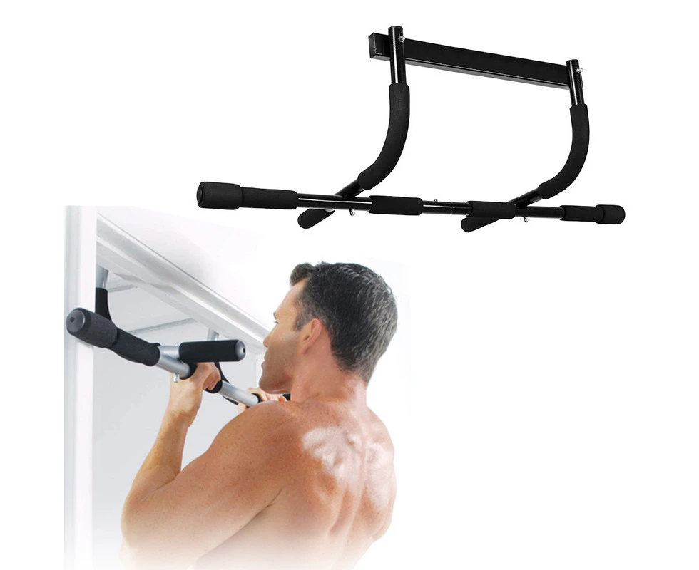 KANDOKA Pull Up Bar, Home Fitness Chin Up Bar, Sit-up aid for Body Workout, Portable Home Exercise Training Fitness Equipment, Wall Mounted/Doorway