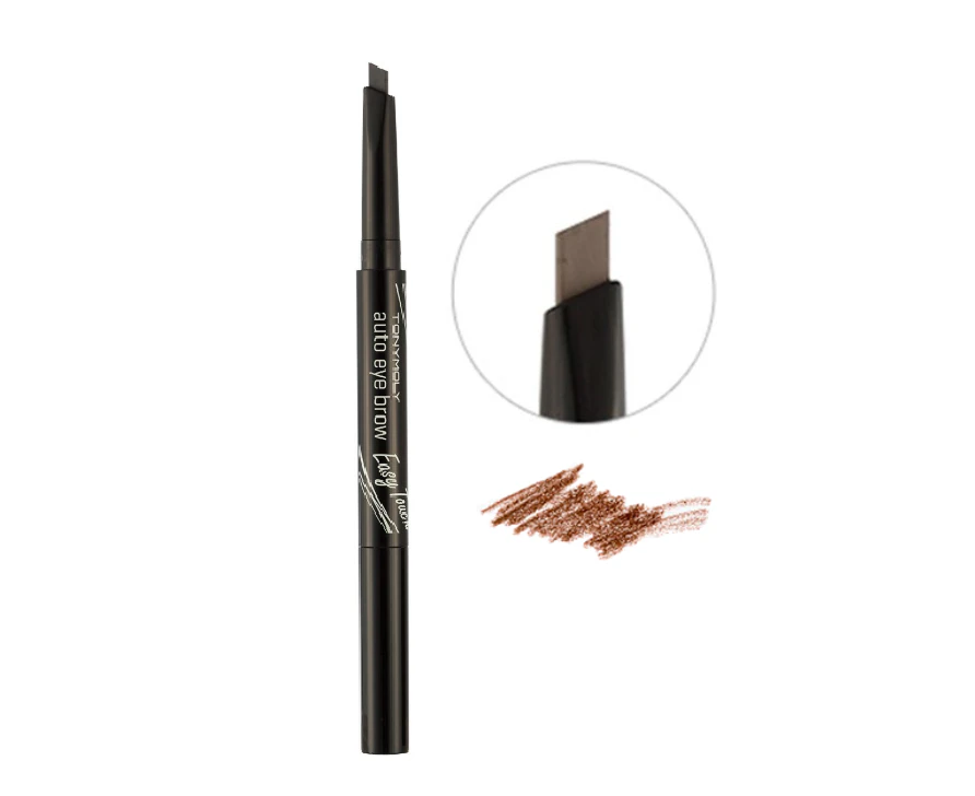 Tonymoly Easy Touch Auto Eyebrow #5 Brown Eye Brow Pencil + Face Mask