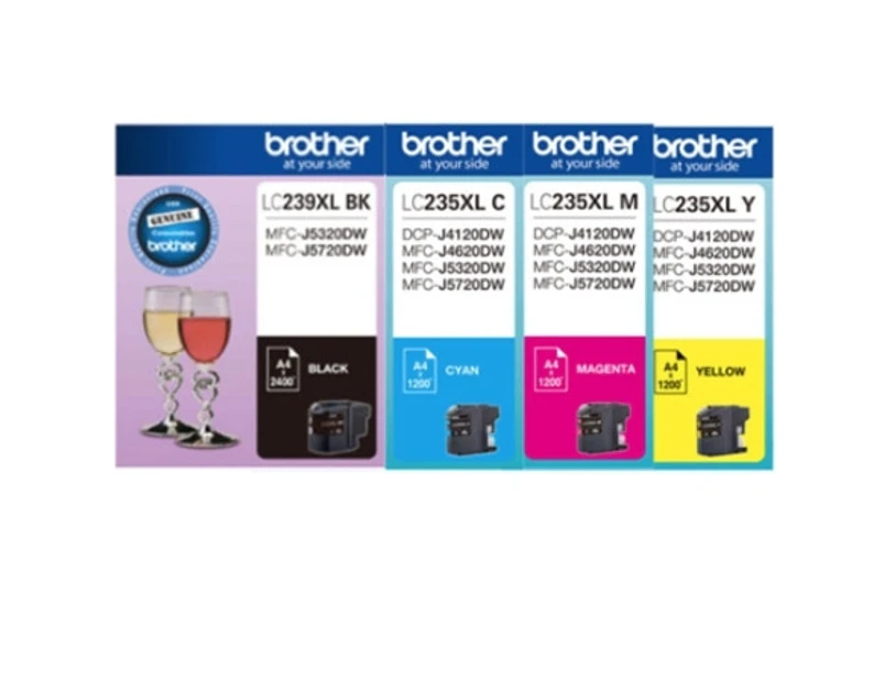 20 Pack Original Brother LC-239XL/LC-235XL LC239XL/LC235XL High Yield Ink Combo [5BK,5C,5M,5Y]