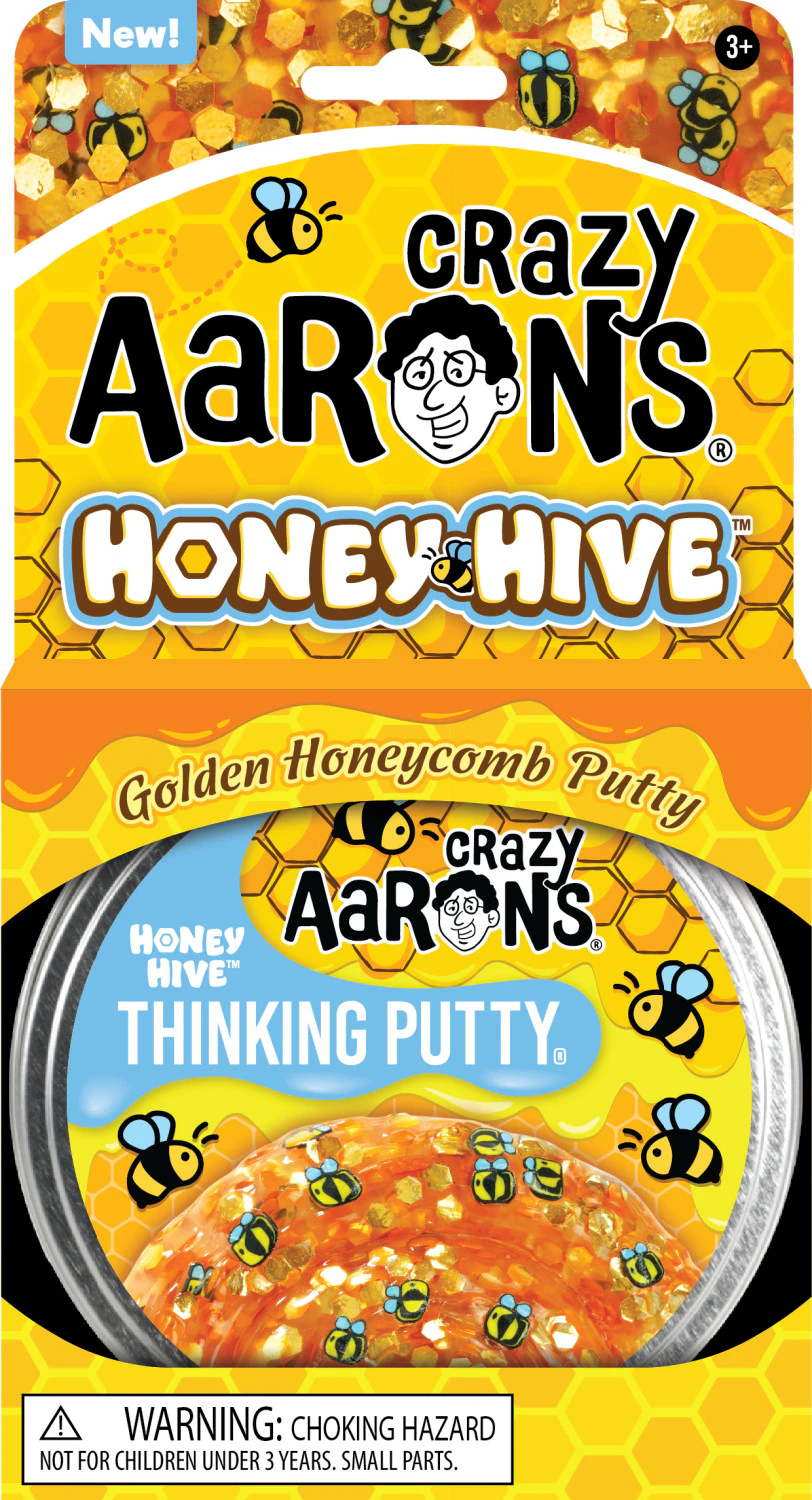 Crazy Aarons Thinking Putty Honey Hive Trendsetters Kids Play Toy 10cm 3y+