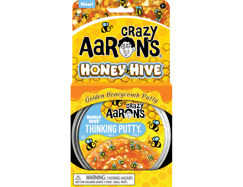 Crazy Aarons Thinking Putty Honey Hive Trendsetters Kids Play Toy 10cm 3y+