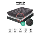 Bedding Bamboo Charcoal Pillowtop Mattress Topper Protector Cover - King Single