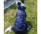 Waterproof Thick Warm Dog Coat with Reflectors-L-Navy Blue