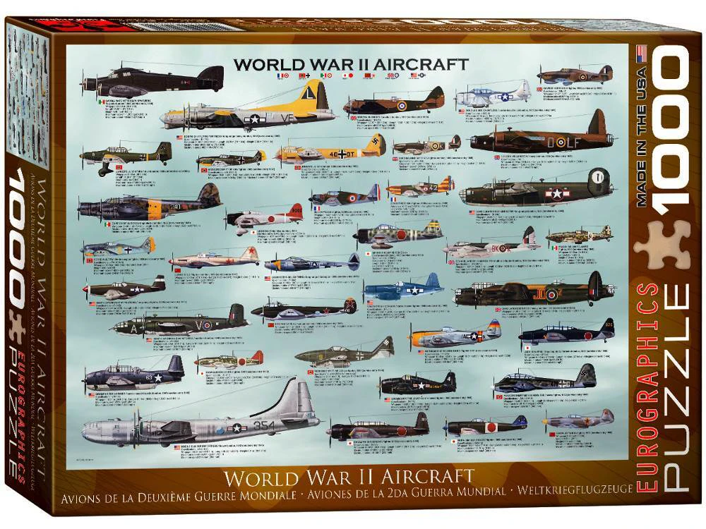 Eurographics WWII Aircraft Kid Toys Jigsaw Puzzle 1000 Piece