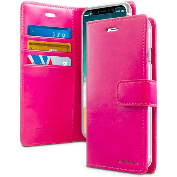 Goospery Bluemoon Diary Case for Samsung Galaxy S21 Ultra - Hot Pink