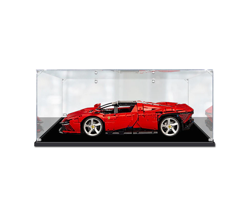 Acrylic Display Case for LEGO 42143 Technic Ferrari Daytona SP3 Figure Storage Box Dust Proof Glue Free