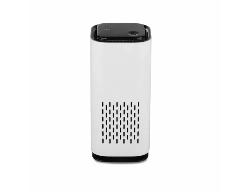 Vibe Geeks Mini Car Home Air Purifier with Night Light- USB Power Supply - White