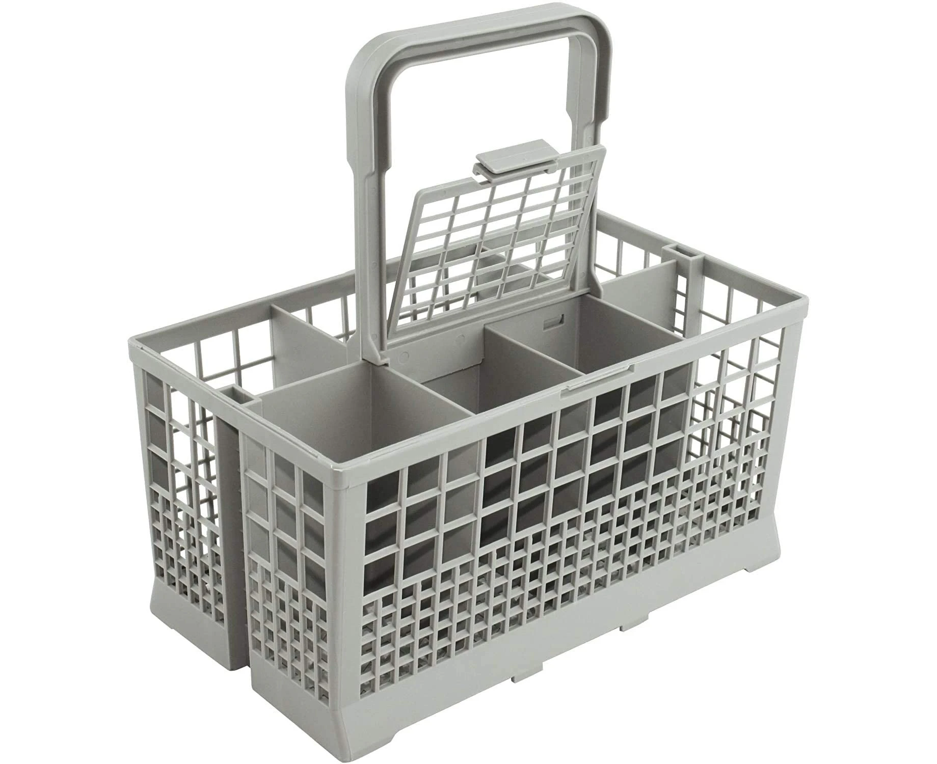 8 Slot Dishwasher Cutlery Basket Cage Spoon Rack Universal with Handle Lid