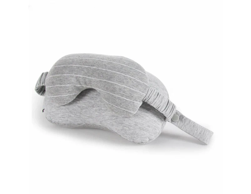 TRAVEL MASK AND PILLOW - Grey