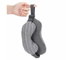 TRAVEL MASK AND PILLOW - Grey