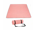 Picnic Blanket 200X200cm Premium Cashmere RED Rug Waterproof Mat Outdoor