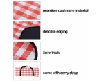 Picnic Blanket 200X200cm Premium Cashmere RED Rug Waterproof Mat Outdoor