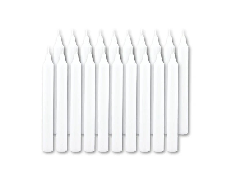 Home Master(R) 20PCE Straight Candles White Home Decor Party Wedding 20cm