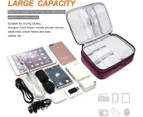 Universal Electronics Organiser Travel Bag Cable Organiser Accessories - Purple