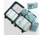 8x Storage Bag Travel Packing Pouches Luggage Organiser Clothes Suitcase - Blue