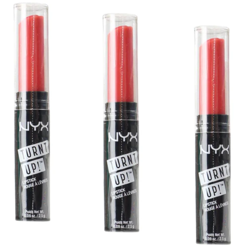 3pcs Nyx Professional Makeup 2.5g Turnt Up Lipstick - 14 Rags To Riches