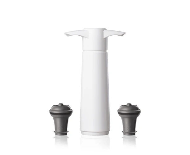 Vacu Vin | Wine Saver Pack Wine Saver Set(1 Pump, 2 Wine Stoppers) - White