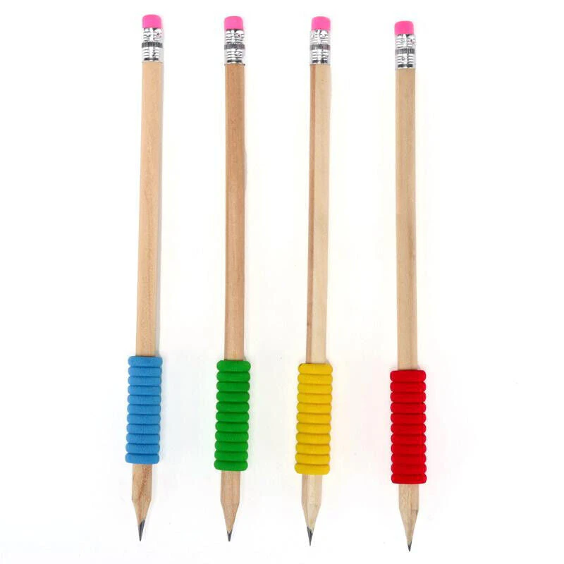 4x Pencils Soft Grip HB With Eraser