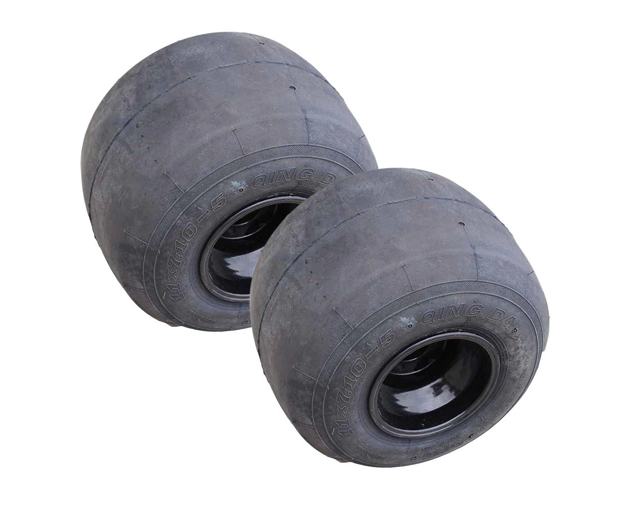 2pcs 11x7.10-5" Rear Wheel For Go Kart Drift Trike Racing Buggy