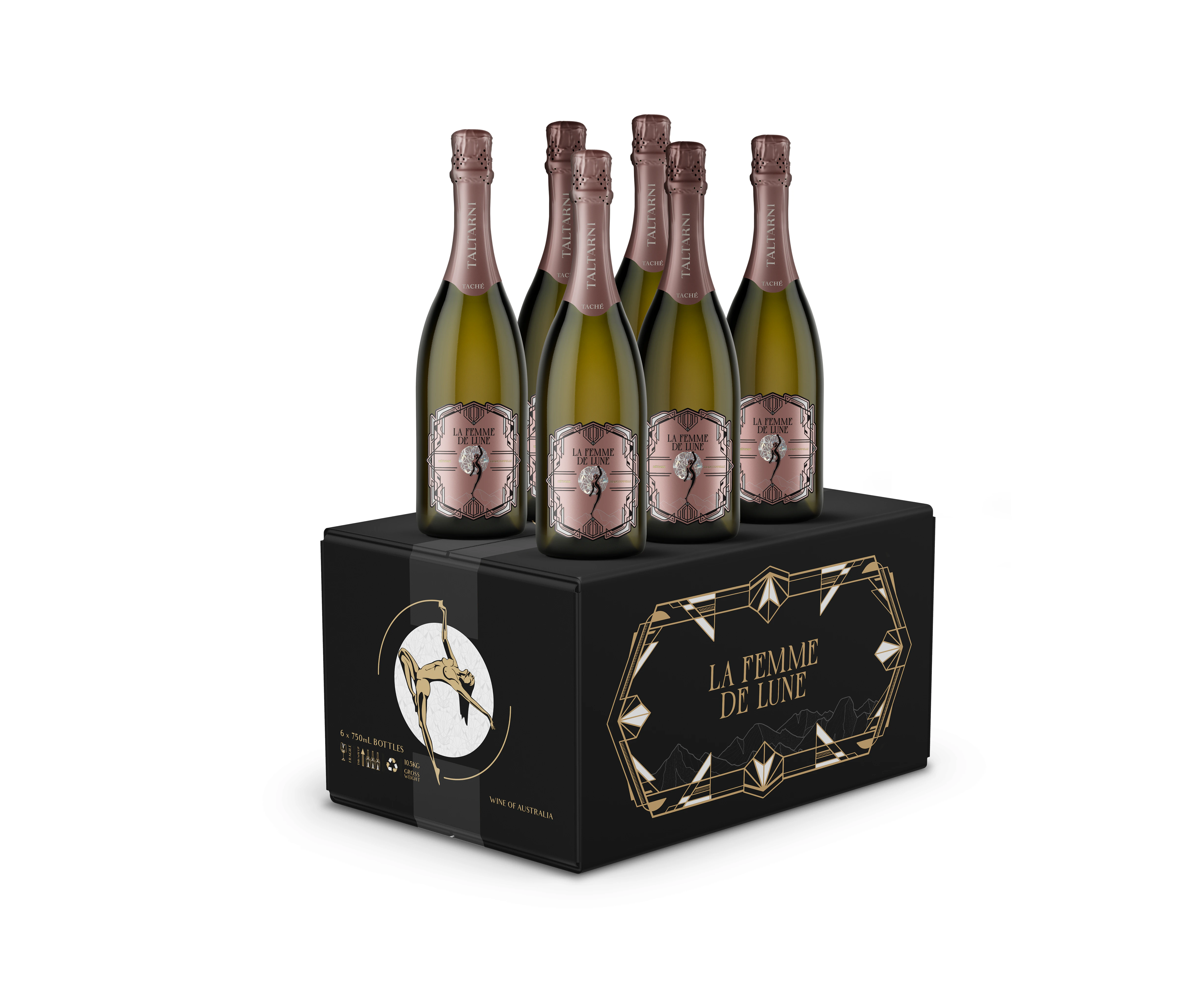 6 Bottles of 2014 La Femme de Lune Pyrenees Cuvee Rose 750ML