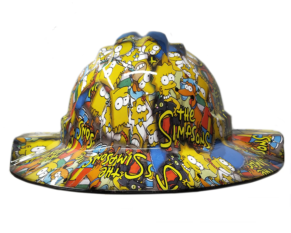 Cool Hard Hats Unisex SIMPSONS Broadbrim Safety Hard Hat