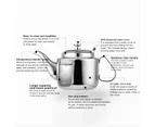 800ml/1400ml Heat-resistant Tea Kettle Corrosion Resistant Stainless Steel Large Capacity Dust-proof Teapot for Home-Silver - Silver