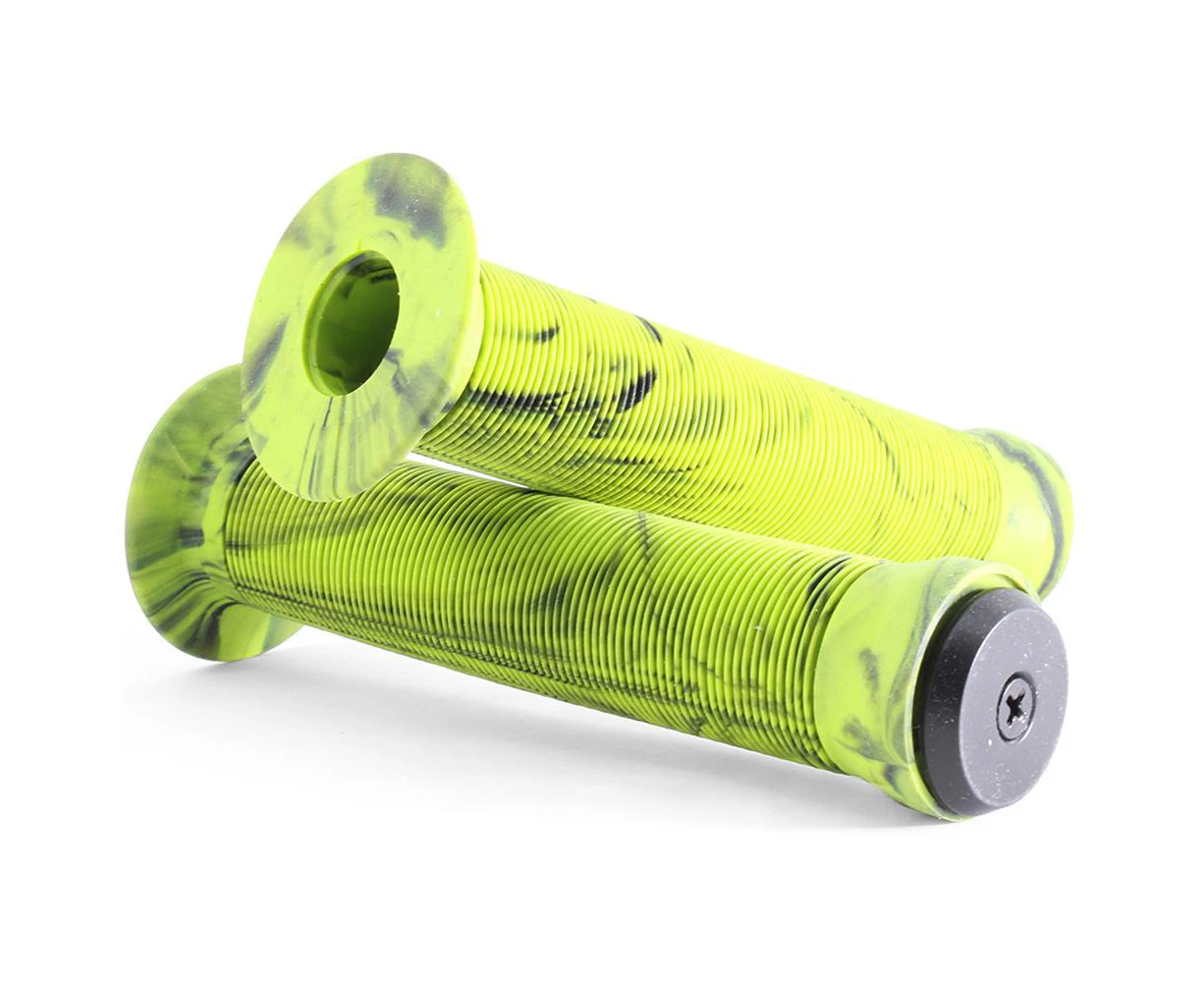 Endzone Handlz Smoke Pattern Manoplas Bike Grips 147mm Green Smoke