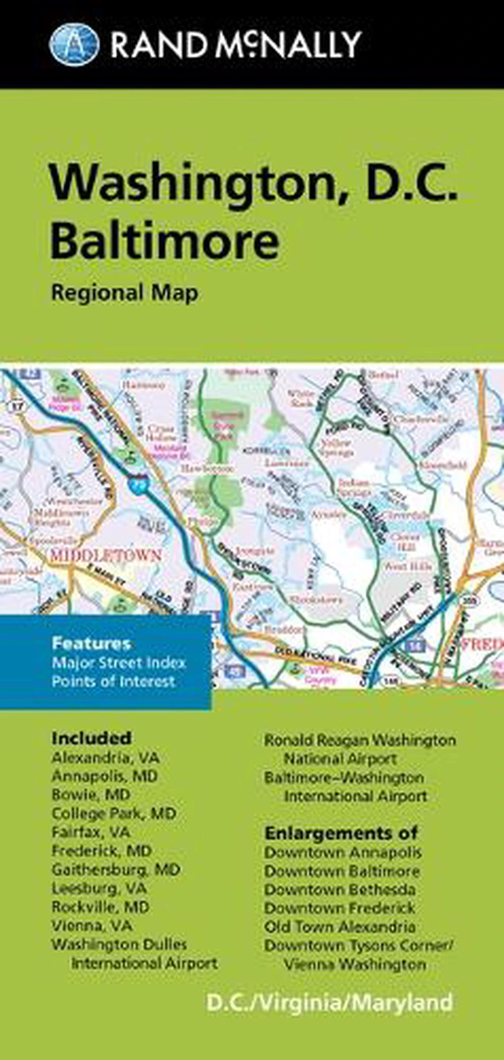 Rand McNally Folded Map: Washington, D.C. Baltimore Regional Map