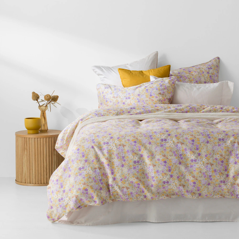 In2Linen Bloom Quilt Cover Set | Lilac