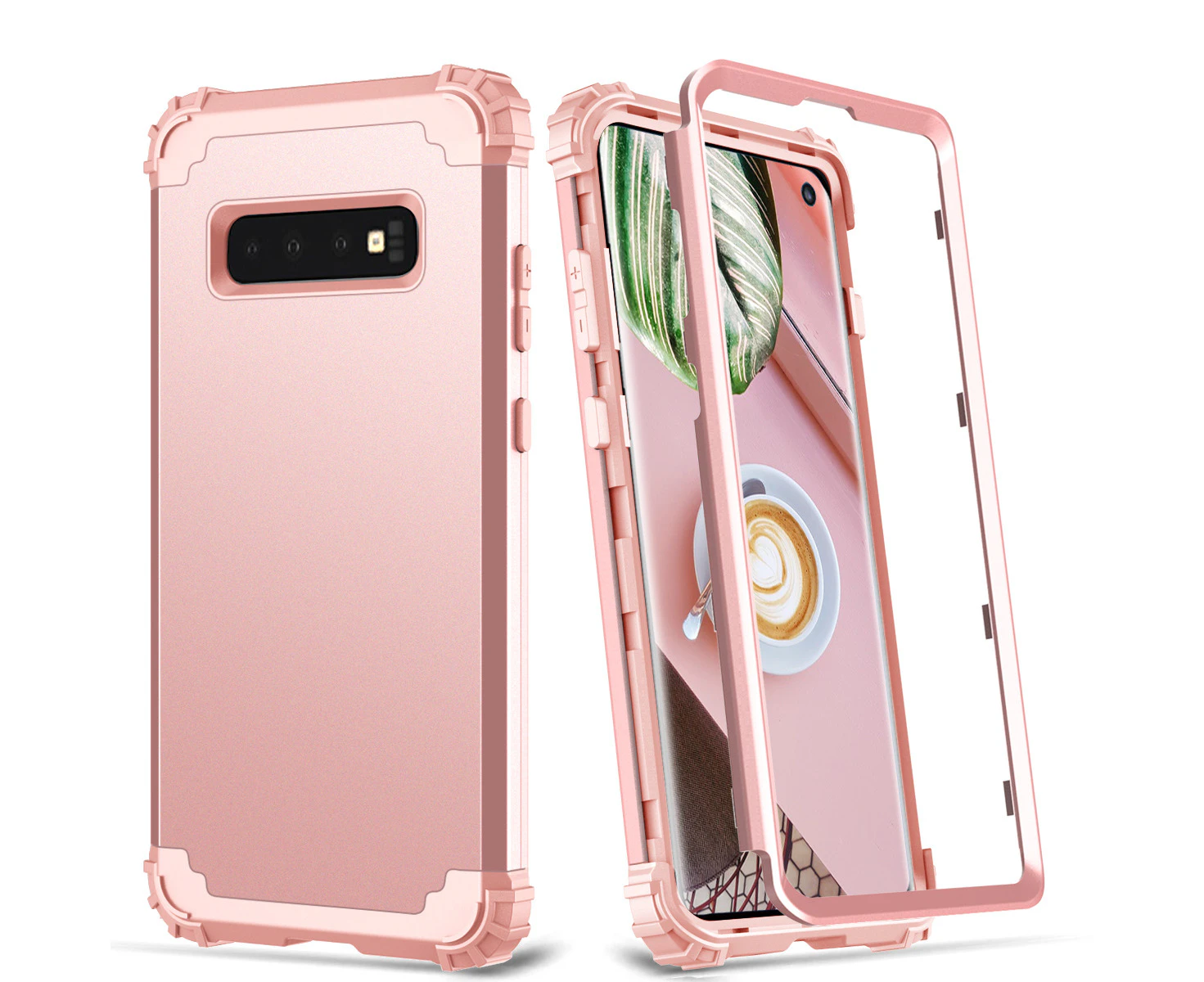 LD Shockproof Protective Bumpers Phone Cases for Galaxy S10(NOT Plus/S10e)-Pink