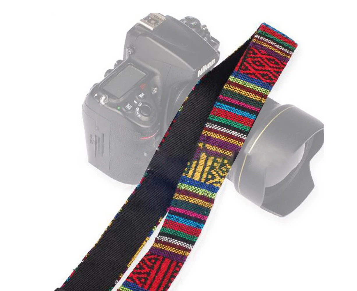 Woven Vintage Camera Strap for All DSLR Camera Embroidered Elegant Universal Neck & Shoulder Strap