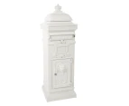 Tower Mail Letter Box Antique Vintage Post Aluminium Stand Wedding Envelop White