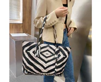 Fashion Pu Leather Handbags for Women Retro Handbags Lady Large Capacity Tote Shoulder Shopping Bags (black)