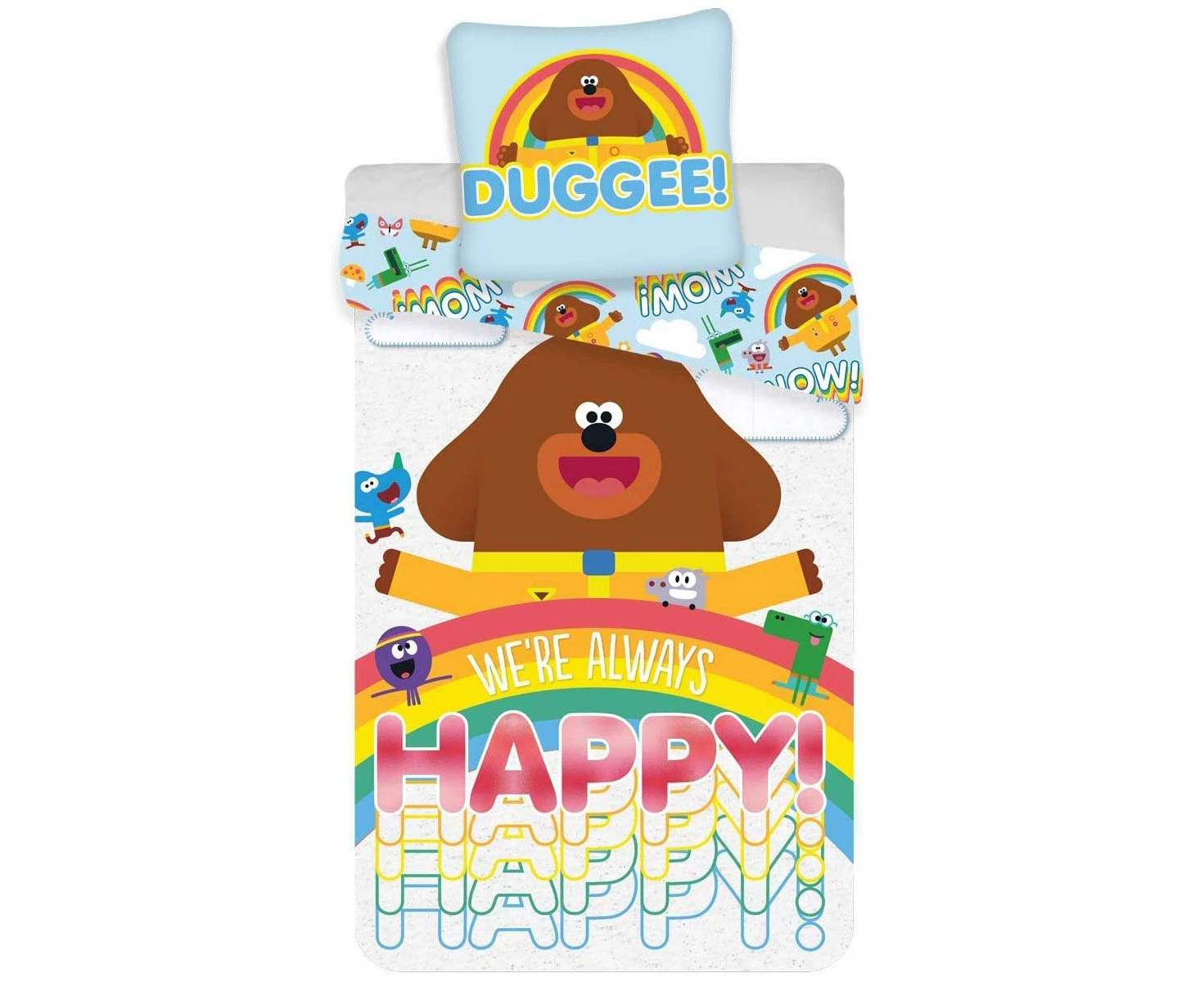 Hey Duggee Happy Single Duvet Cover and Pillowcase Set