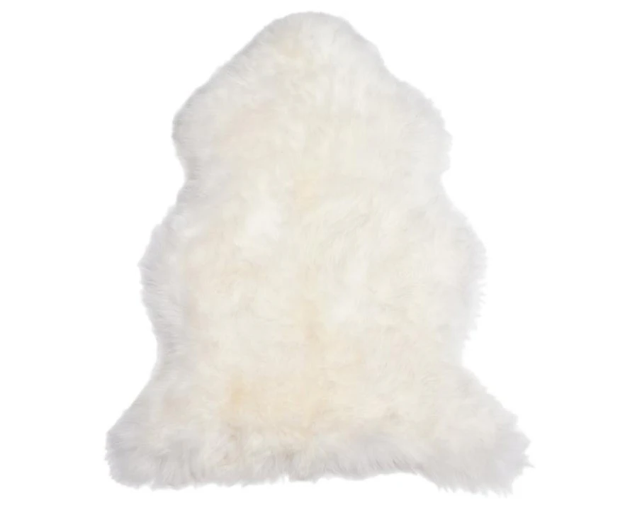 Australian Sheepskin Long Wool Rug - White/Ivory 100cm