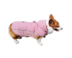 Autumn and Winter Warm Detachable Cap Pet Coat-S-Pink